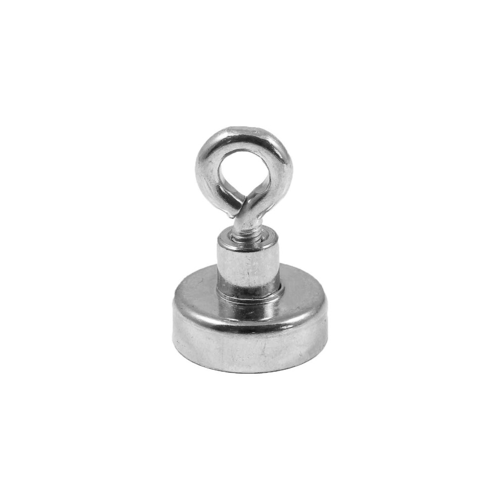 Magnetastico | 1 Piece Neodymium N35 Eyelet Magnet 20 Mm Ã | Holding Force 9.0 Kilograms | 1 Neodymium Pot Magnet With Eyebolt, Magnetic Eyelet, 4260499790257