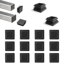 30x30mm Square Plastic Plug Black Square Tube Plug Plastic Square Inner Plugs Insert Plugs Pipe Furniture Chair Leg Foot Cover Cap Tubing Inserts End