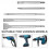 SDS Plus Hammer Chisel Set, 5PCS SDS Plus Tile Chisel and Concrete Chisel Set, Includes 3 Flat Chisel and 2 Point Chisel for Concrete, Brick, Cement, 7