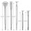 SDS Plus Hammer Chisel Set, 5PCS SDS Plus Tile Chisel and Concrete Chisel Set, Includes 3 Flat Chisel and 2 Point Chisel for Concrete, Brick, Cement, 2