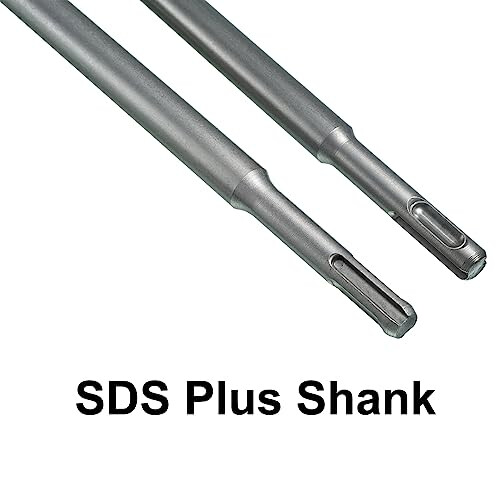 SDS Plus Hammer Chisel Set, 5PCS SDS Plus Tile Chisel and Concrete Chisel Set, Includes 3 Flat Chisel and 2 Point Chisel for Concrete, Brick, Cement, 2
