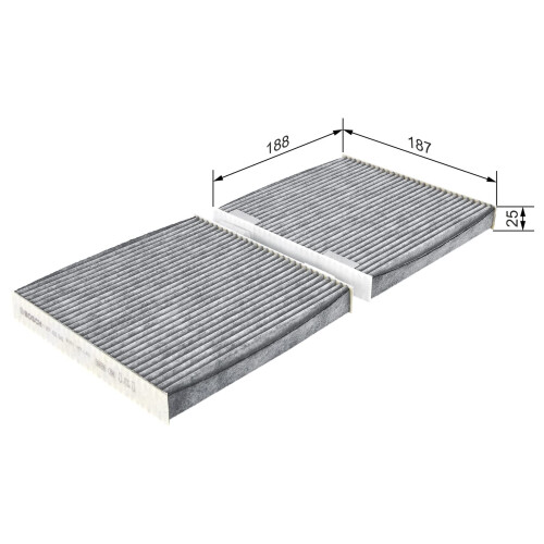 Bosch R2542 - Cabin Filter activated-carbon 1