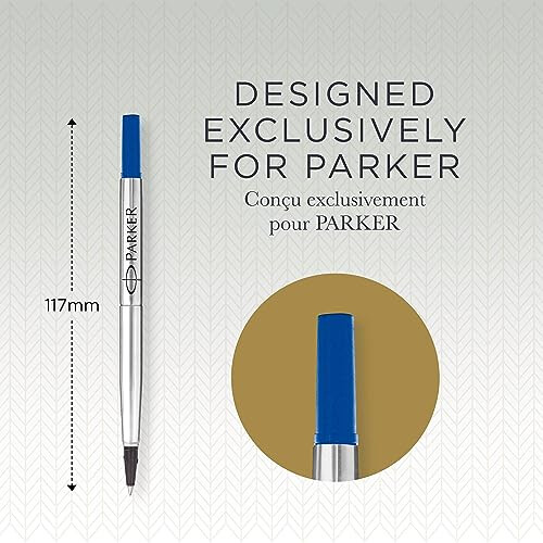 Parker Rollerball Pen Refills | Fine Point | Blue QUINK Ink | 12 Count 2