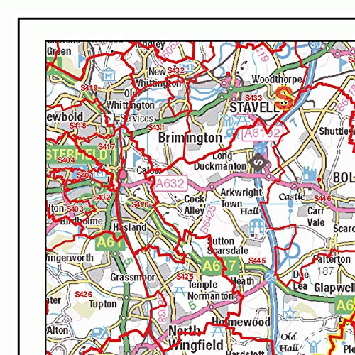 Nottingham - NG - Postcode Wall Map - Paper 1