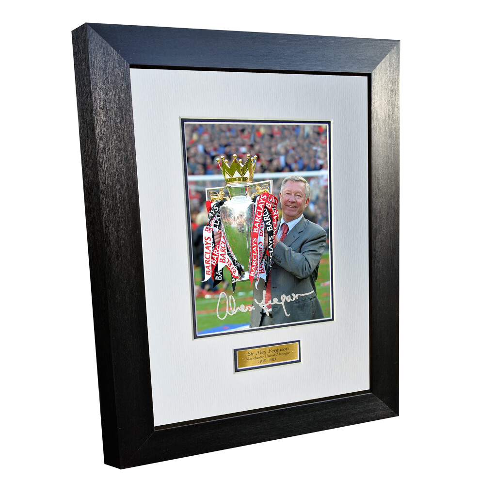 'SIR ALEX FERGUSON TRIBUTE' Manchester United Autographed Signed 12x8 A4 Photo Photograph Picture Frame Football Soccer Poster Gift 1