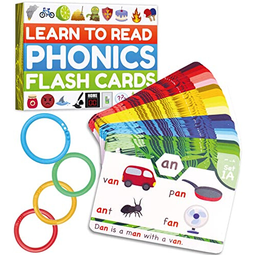 Phonics Flash Cards - Learn to Read in 20 Phonic Stages - Digraphs CVC ...