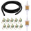 Petrol Hose Kit, Fuel Pipe, Vacuum Tube, 2 Metre Fuel Line + 2PCS 6 mm / 8 mm Petrol Filter + 10PCS Hose Clips (Style 1) 1