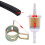 Petrol Hose Kit, Fuel Pipe, Vacuum Tube, 2 Metre Fuel Line + 2PCS 6 mm / 8 mm Petrol Filter + 10PCS Hose Clips (Style 1) 2