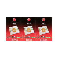 H63 Vacuum Cleaner Bags, Original, Microfibre, Pure EPA, Anti-Odour System with Activated Carbon, compatible with Hoover Cylinder Vacuums, 4 Pieces *