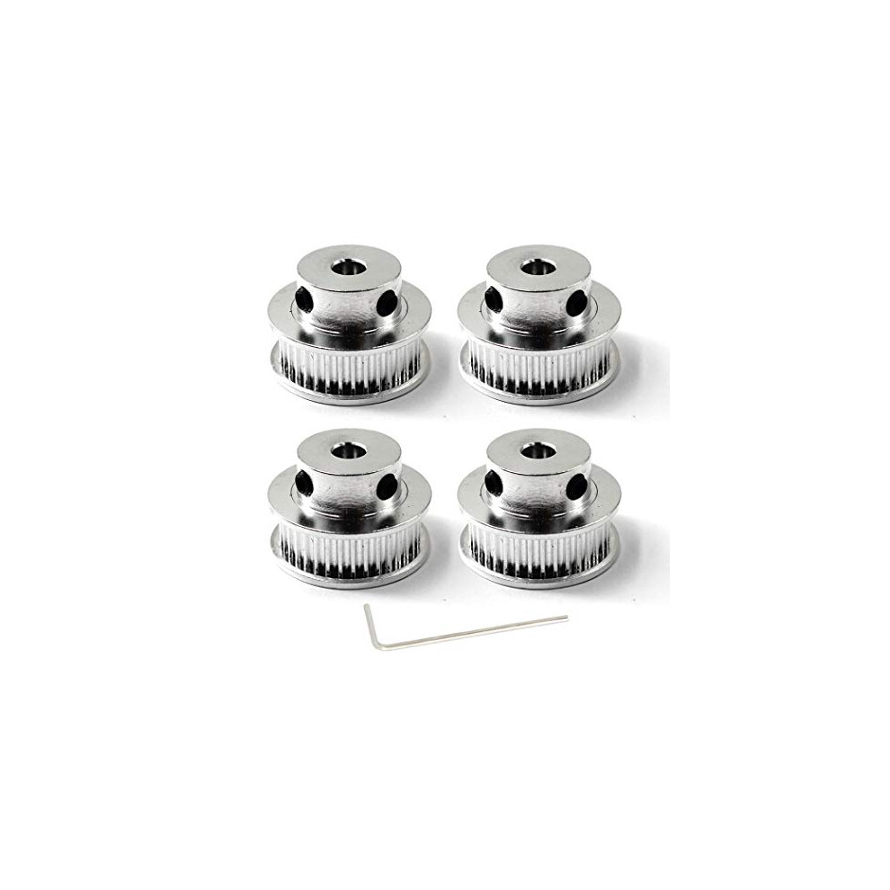 Gt2 Timing Belt Pulley 48 Teeth 5Mm Bore For 3D Printer Cnc 6Mm Width Belt Pack Of 4 (Wrench Included) 649383375970