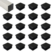 32mm Square Plastic Plug, Tubing Post End Cap, Chair Glide for Table Chair Shelf Insert Finishing Plug 20 pcs