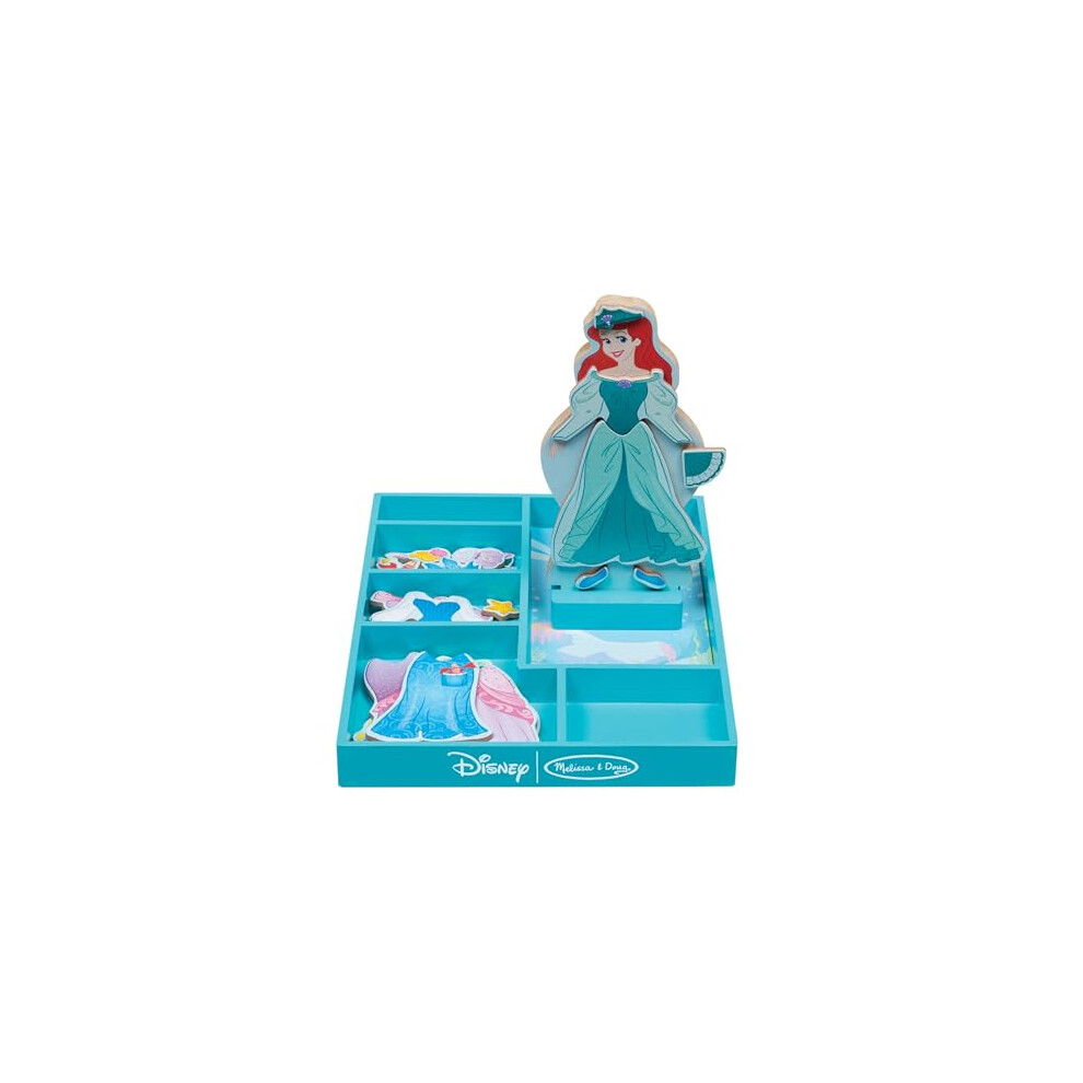 Disney Ariel Magnetic Dress-Up Wooden Doll Pretend Play Set