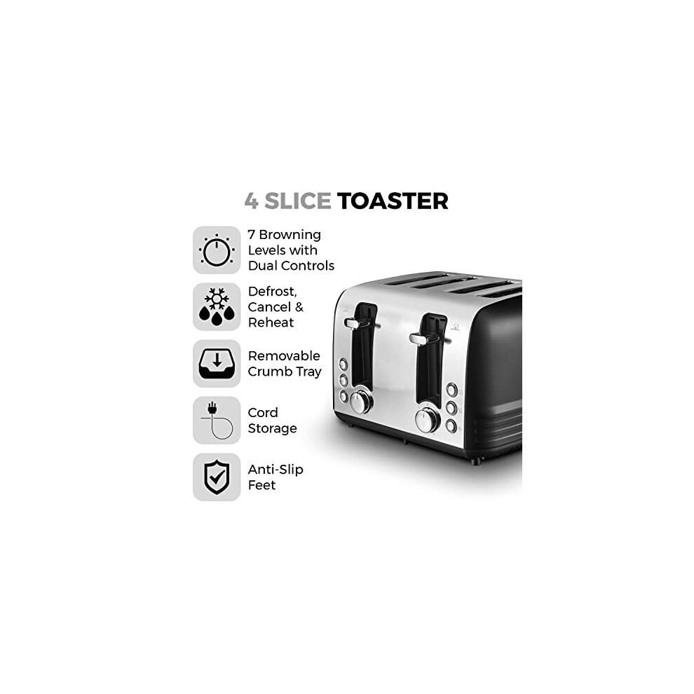tower--t20081blk--ash-4-slice-toaster-with-dual-controls--defrost-reheat-cancel--1850w--black---chrome