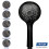 Triton 8000 Series Five Spray Pattern Shower Head - Matte Black 3
