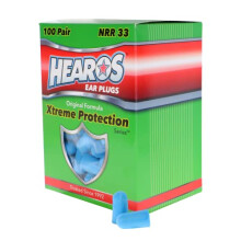 HEAROS Tapones de Espuma Xtreme, 33dB NRR, 100 Pares, Reducción de Ruido & Protección Auditiva