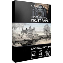 230gsm Archival Matt Double Sided Inkjet Photo Paper: A3-25 Sheets