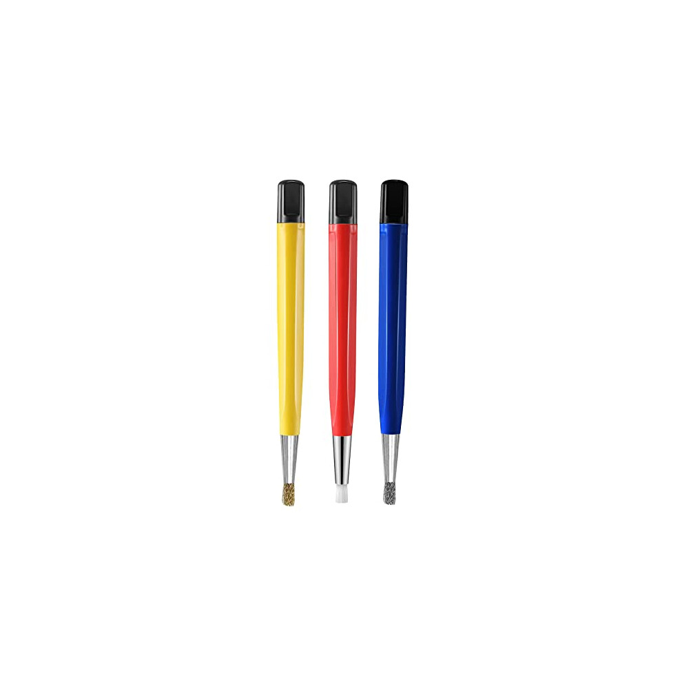 3 Pcs/Set Fiberglass Steel Scratch Brush Pen Sanding Fiber Bristles Jewelry Circuit Board Cleaning 4894923712920