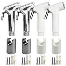 4*Bidet Sprayer for Toilet Muslim Bathroom Toilet Shower Head Toilet Sprinkler with Holder Handheld Toilet Clean Sanitary Shower Head with Screw