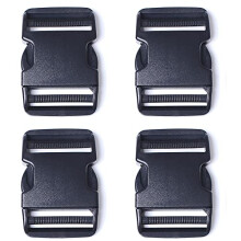 4PCS Plastic Buckle, Dual Adjustable Side Quick Release Buckle for Bracelets Backpack Tactical Bag and Gear (40mm/1.5in)