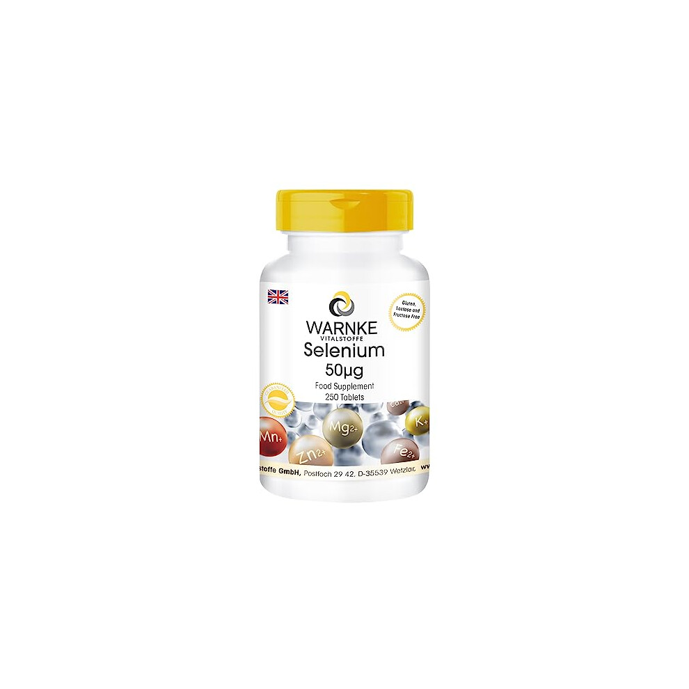Warnke Vitalstoffe Gesundheitsprodukte Selenium From Selenium Yeast, 50Â Âµg, 250Â Tabletsâ ÂÂ Vegetarian (Pack Of 1Â X 75Â Kg) |