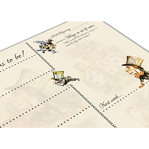 Alice in Wonderland A4 Desktop Planner (50 Sheets) 2