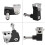 Spotlights Bracket, 2Pcs Aluminum Alloy Black Motorcycle Modified LED Spotlights Bracket Holder ATV UTV Light Bar Mounts Mounting Bracket Mini Bar 4