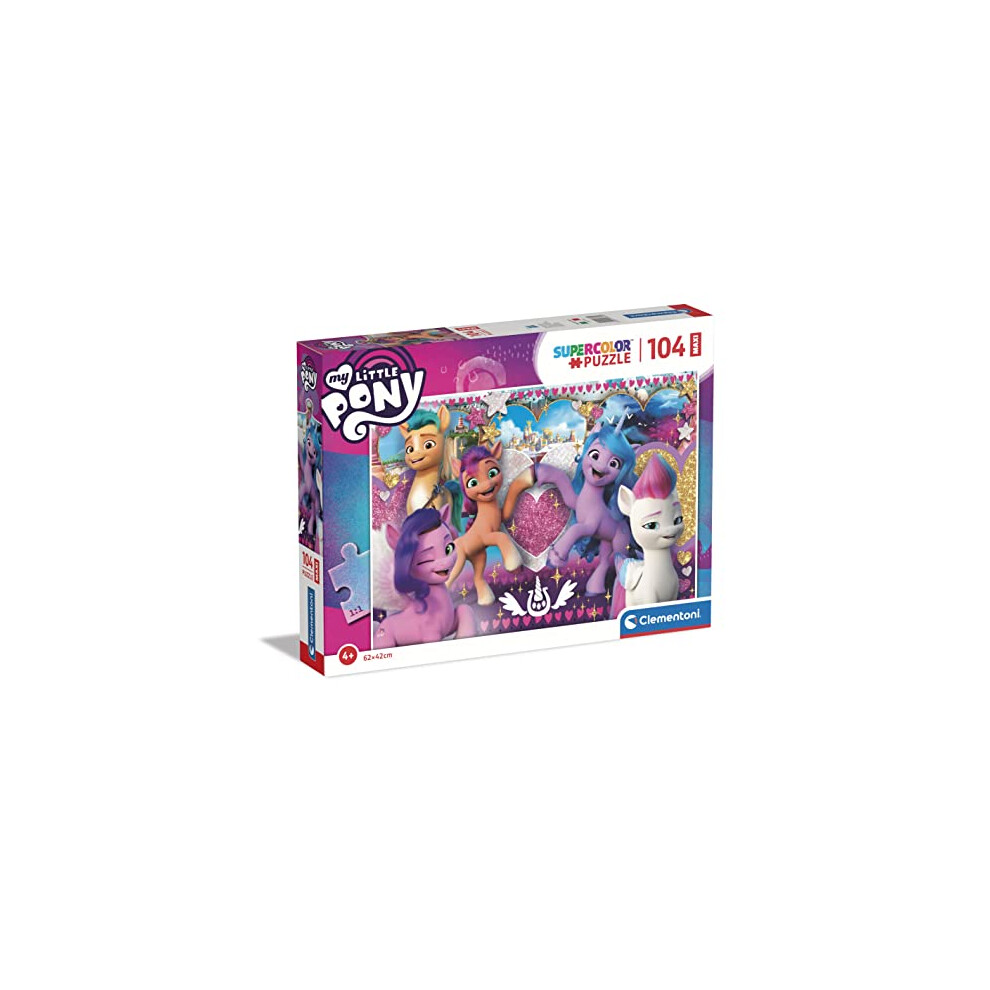 23765 My Little Pony Maxi Puzzle 104pcs Supercolor Pony-104 Pieces-Jigsaw Kids Age 4, Multicolor, Medium