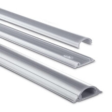 PVC Kabelkanal Halbrund 100/3,5/0,9cm Grau