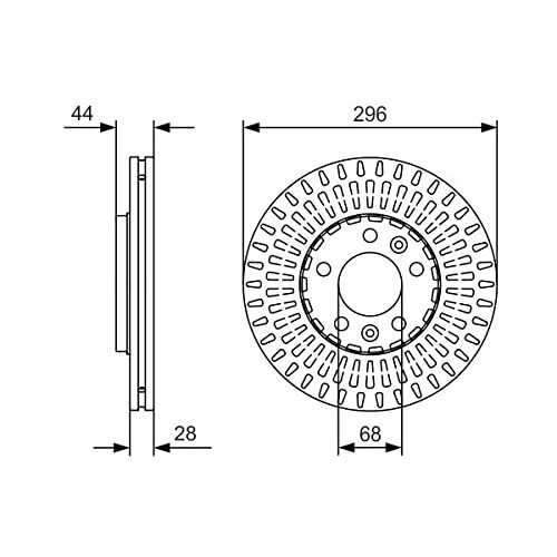 Bosch BD2451 Brake Discs - Front Axle - ECE-R90 Certified - 1 single brake Disc 1