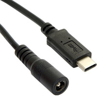 USB 3.1 Type C USB-C to DC 5.5 2.5mm Power Jack Extension Charge Cable for Air Pro 10cm