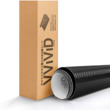 VViViD XPO schwarze Karbonfaser, 1,5 m x 0,5 m, 8 Jahre Autofolie, Vinylrolle mit Luftablass
