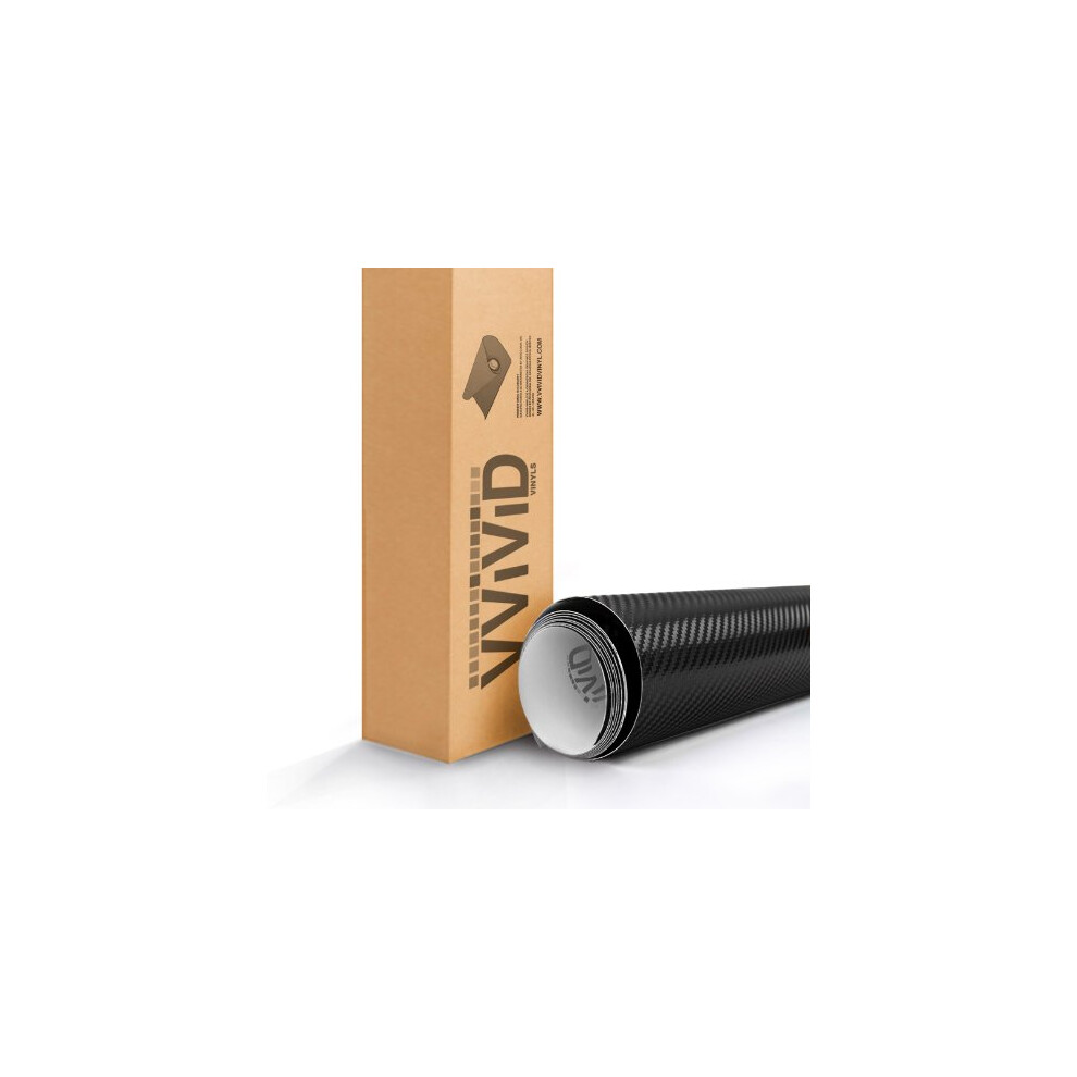 Xpo Carbon Fiber 5Ft X 1Ft Car Wrap Vinyl Roll With Air Release Technology By Vvivid Black 628856041192