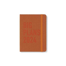 Letts Big Plans A6 2024 day to page with appointments diary - rust