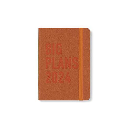 Letts Big Plans A6 2024 day to page with appointments diary - rust