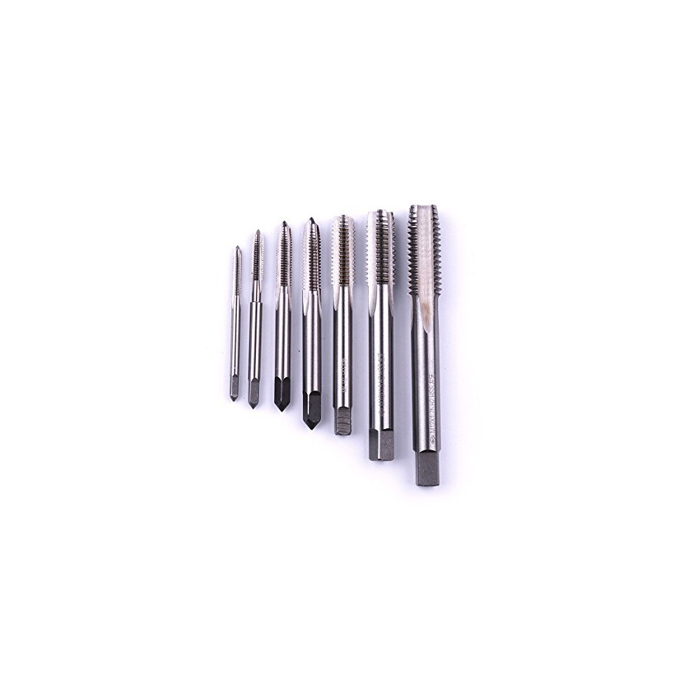 7Pcs Metric Hss 6542 Left Hand Thread Tap Set, M3 M4 M5 M6 M8 M10 M12 714424375230