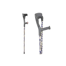 Pepe - Folding Crutches for Adults (x1 Unit, Open Cuff), Foldable Crutches for Women, Fold Up Coloured Crutches, Single Foldable Crutch for Men,