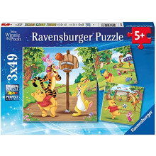 Winnie The Pooh-3 x 49 Piece Jigsaw Puzzles for Kids Age 5 Years Up