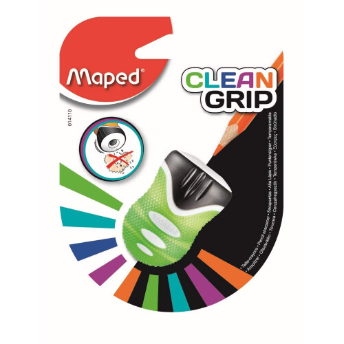 Clean Grip Pencil Sharpener (Assorted Colours) 1