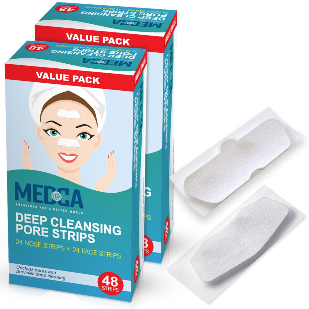 Medca Nose Pore - Blackhead Removing And Pore Unclogging Deep Cleansing Pore Strip Combo Pack, 96 Count Strips