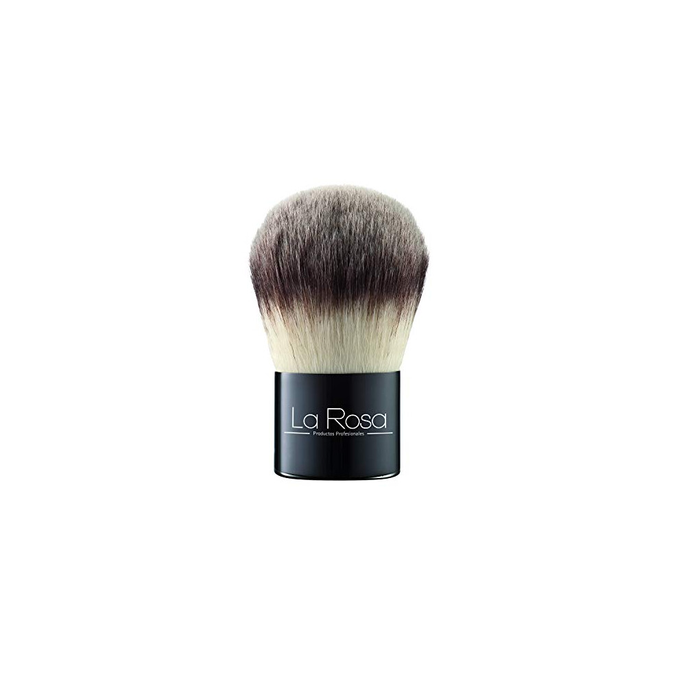 La Rosa Black Kabuki Foundation Makeup Brush, Brush For Powder, Mineral Foundation, Blending Blush Buffing Makeup, Mushroom Shaped Soft Face Powder Makeup Brush