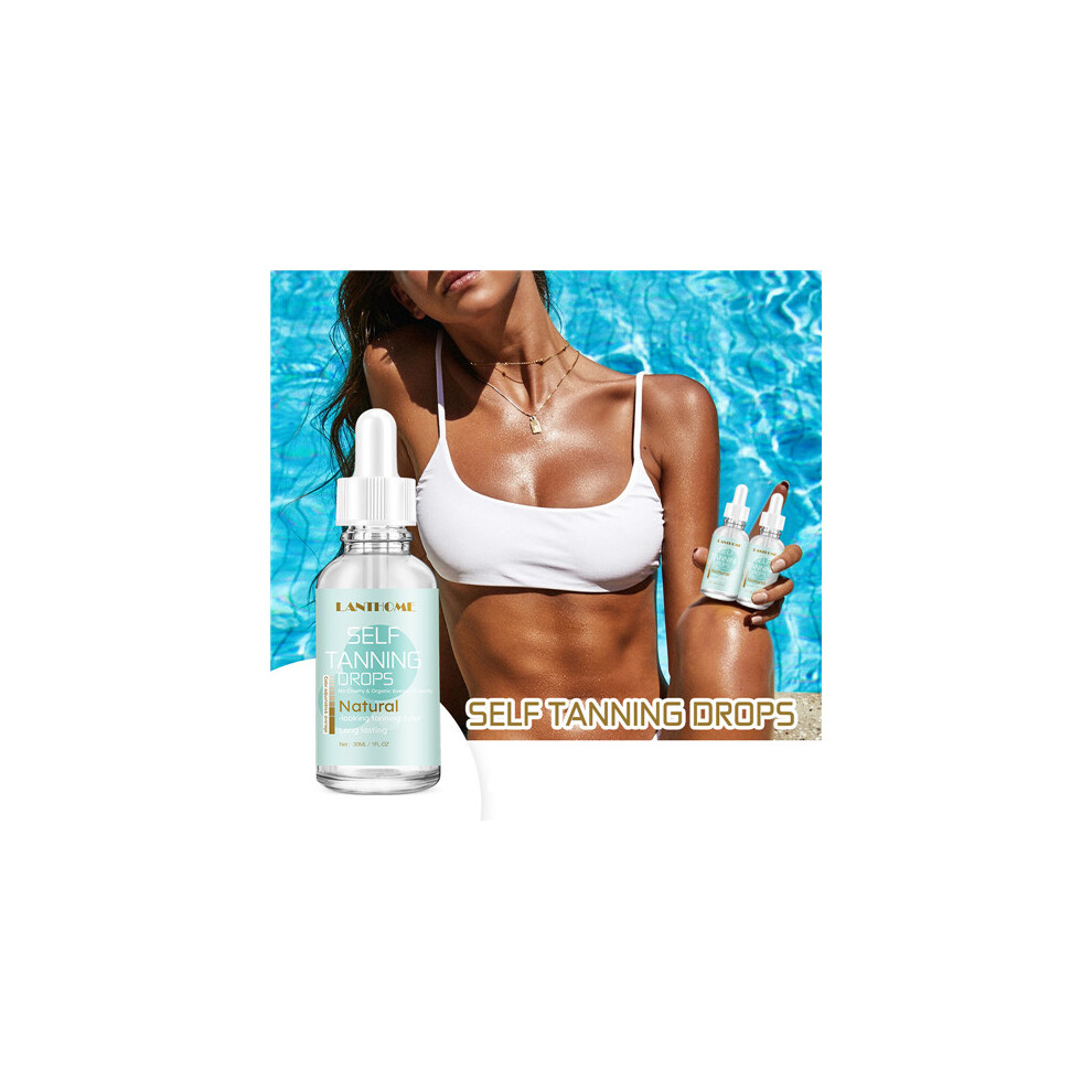 Natural Face Tan Drops Sun Tanning Oil Self Tanning Serum Drops