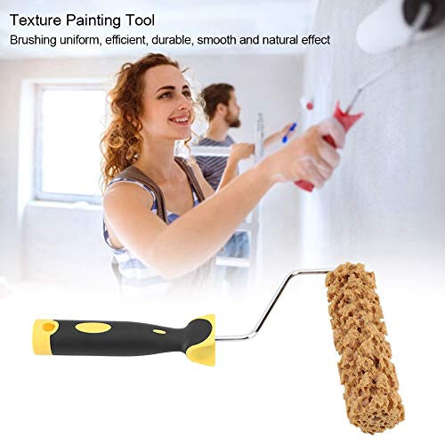 Paint Roller, Texture Pattern Paint Roller Brush with Handle for Wall Painting Tool 1