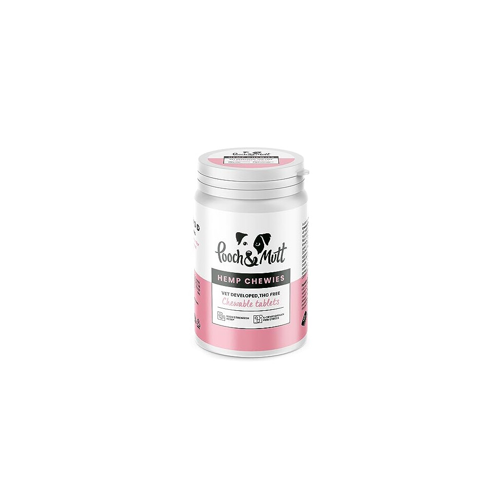 Pooch & Mutt - Calming Treats, Supplement For Anxious Or Excitable Dogs, 120 Chewies (150G)