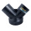 POWERTEC, 6 x 4 x 4 70189 Y-Fitting, Black 1