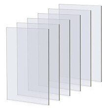 5X7 inch Rectangular Acrylic Sheet 6 Packs, Transparent Acrylic Sheets,Perspex Clear Acrylic Plastic Sheet, Transparent Material Mylar Template Sheets