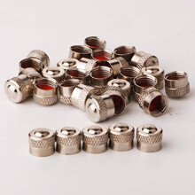 30Pcs Car Motorcycle Bicycle Tyre Valve Dust Caps (Silver)