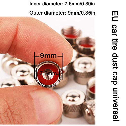 30Pcs Car Motorcycle Bicycle Tyre Valve Dust Caps (Silver) 1