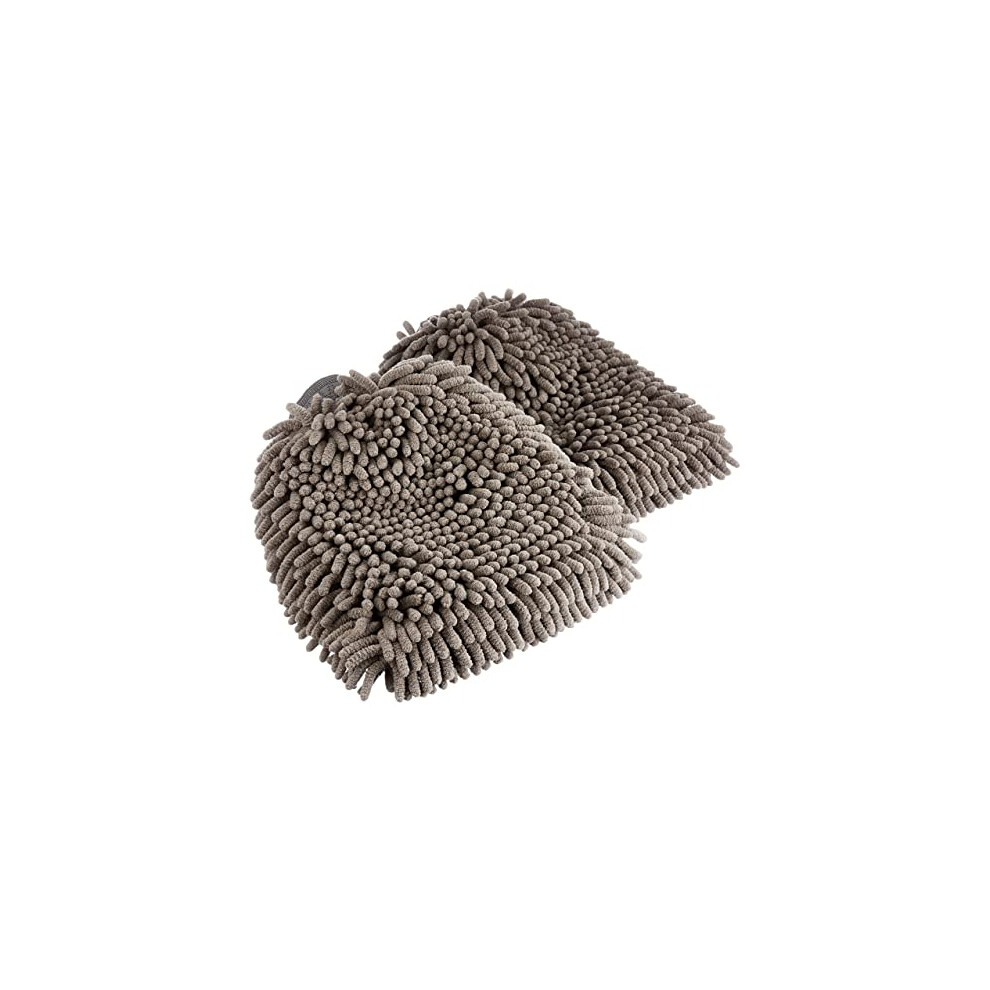 Deluxe Microfiber Car Wash Drying Mitts, 2 Pack, 30 Cm L X 20 Cm W Grey 841710177930