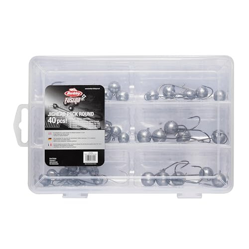 Fusion19 Jighead Pack Bulk Jig Head Collection in Tackle Box, Mixed
