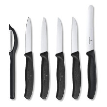 Victorinox 6.7113.6G - COMMUTATORE KVM - Set di 6 pezzi Swiss Classic Paring Nero